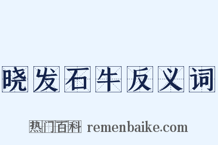 晓发石牛反义词是什么意思的图片